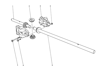 Differential Assembly Diagram and Parts List for 56575 2000001 - 2999999 Toro Lawn Tractor
