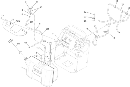 Part Location Diagram of 2412-105 Toro Clamp-Tube, Double