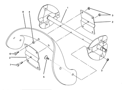 Rotor Assembly Diagram and Parts List for 38181 4900001 - 4999999 Toro Snow Blower