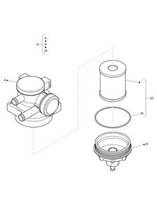 Oil Separator (Component Parts) Assembly Diagram and Parts List for 22530 414400000 - 999999999 Toro Lawn Tractor Accessories