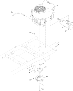 Engine And Muffler Assembly Diagram and Parts List for 76607 400000000 - 417419999 Toro Lawn Tractor