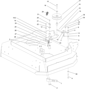 Idler And Brake Assembly Diagram and Parts List for 02711 410000000-999999999 Toro Lawn Tractor