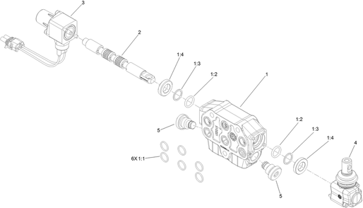 Parallel Valve Section Assembly No. 139-1346 Diagram and Parts List for 22983 410480000 - 411799999 Toro Lawn Tractor Accessories