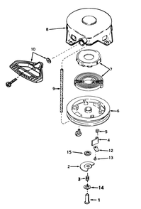 Rewind Starter No. 590604 (5 And 7 H.P. Snowthrower Model Nos.38040 And 38050) Diagram and Parts List for 38040 7000001 - 7999999 Toro Snow Blower