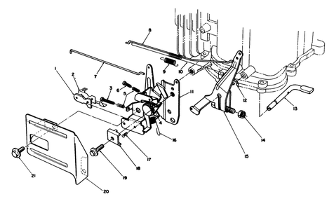 Governor Assembly Diagram and Parts List for 20627C 6000001 - 6999999 Toro Lawn Mower