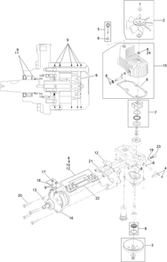 Lh Hydro Assembly Diagram and Parts List for 74945 401800000-403226783 Toro Lawn Tractor
