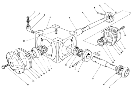 Gear Box Assembly Diagram and Parts List for 30761 390001 - 399999 Toro Snow Blower