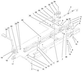 Traction Clutching Components Assembly Diagram and Parts List for 71199 9900001 - 9999999 Toro Lawn Tractor