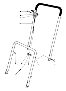 Handle Assembly Diagram and Parts List for 23375 0000001 - 0999999 Toro Lawn Mower