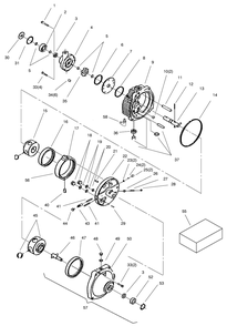 Transmission Assembly Diagram and Parts List for 73580 9900001 - 9999999 Toro Lawn Tractor