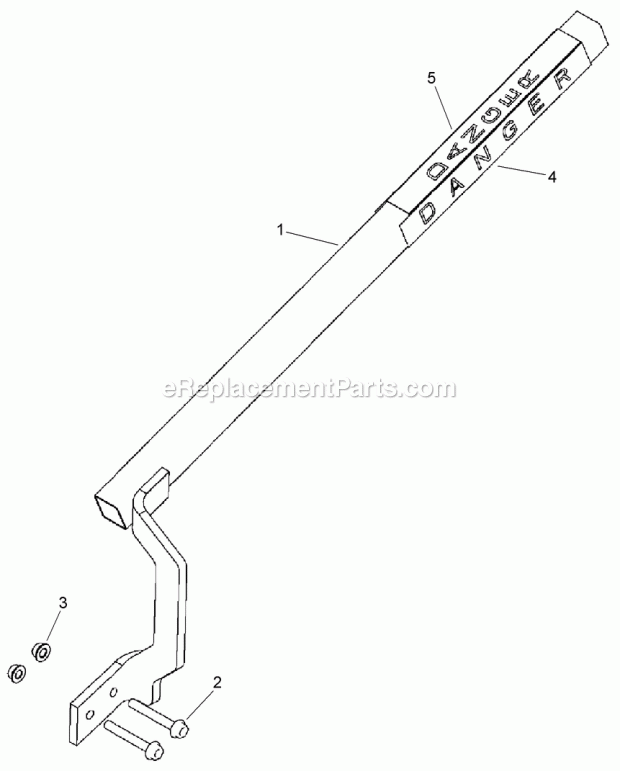 Restraint Bar Guard Assembly Diagram and Parts List for 2011  Toro Lawn Tractor Accessories