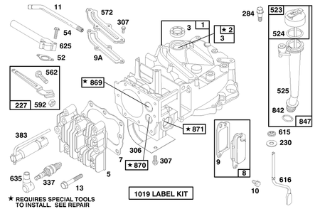 Engine Briggs & Stratton Model 12f802-0667-01 Diagram and Parts List for 20808 7900001 - 7999999 Toro Lawn Mower