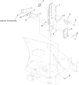 Bucket Mount Assembly Diagram and Parts List for 137-9216  Toro Lawn Tractor