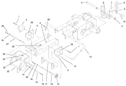 Hitch Assembly Diagram and Parts List for 73423 7900001 - 7999999 Toro Lawn Tractor