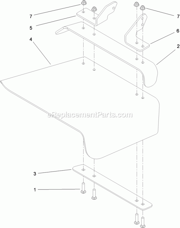 Rubber Deflector Assembly No. 108-2792 Diagram and Parts List for 74954 312000001-312999999 Toro Lawn Mower