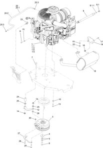 Engine Assembly Diagram and Parts List for 74969 400000000-402505318 Toro Lawn Mower