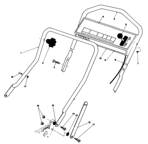 Handle Assembly Diagram and Parts List for 20522C 7000001 - 7999999 Toro Lawn Mower
