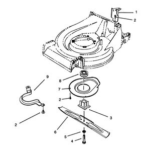 Blade Assembly Diagram and Parts List for 26640BC 5900001 - 5999999 Toro Lawn Mower