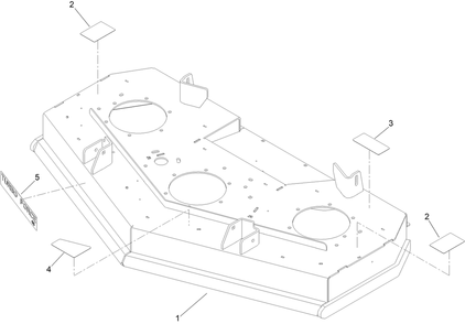 Deck Decal Assembly Diagram and Parts List for 72542TE 400000000-411799999 Toro Lawn Mower