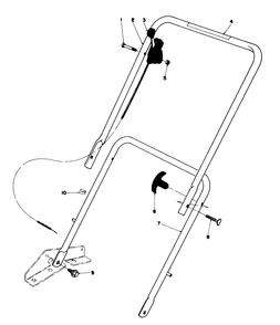 Handle Assembly-Model 16800 Diagram and Parts List for 16810 9000001 - 9999999 Toro Lawn Mower