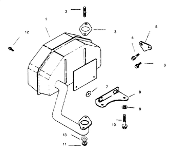 Exhaust Diagram and Parts List for 30176 690001 - 691912 Toro Lawn Tractor Accessories