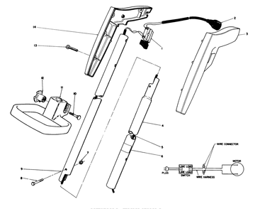 Handle Assembly Diagram and Parts List for 51255 7000001 - 7999999 Toro Trimmer