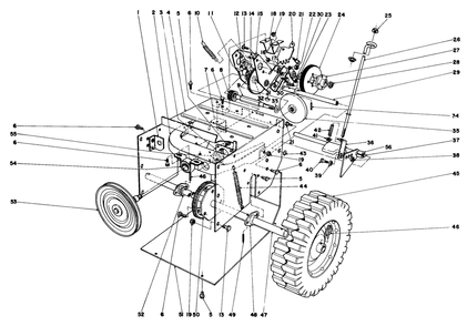 Traction Assembly Diagram and Parts List for 38010 1000001 - 1999999 Toro Snow Blower