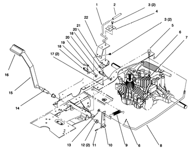 Hydro Brake Diagram and Parts List for 72064 6900001 - 6999999 Toro Lawn Tractor