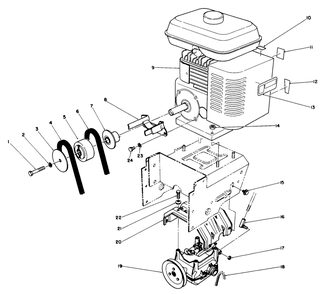 Engine Assembly Diagram and Parts List for 38525 9000001 - 9999999 Toro Snow Blower