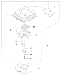 Starter Diagram and Parts List for 22172 9900001 - 9999999 Toro Lawn Mower