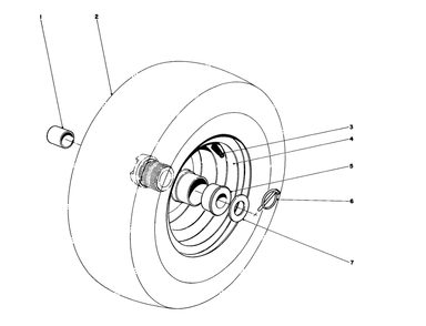 Wheel Assembly Diagram and Parts List for 31995 6000001 - 6999999 Toro Snow Blower
