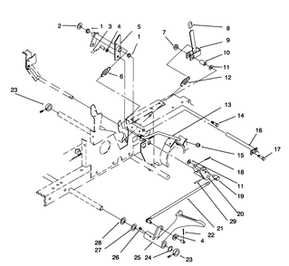 Clutch Diagram and Parts List for 73363 6900001 - 6999999 Toro Lawn Tractor