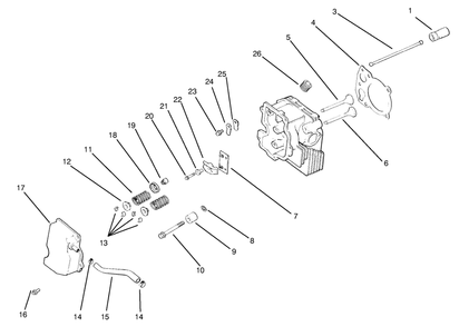 Cylinder Head, Valve & Breather Engine Kohler Model No. Cv14s-1429 Diagram and Parts List for 30187 790001 - 795000 Toro Lawn Tractor Accessories