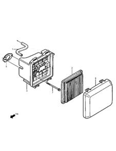 Air Cleaner Assembly Diagram and Parts List for 02610 410200000-999999999 Toro Lawn Mower