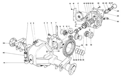 Differential Assembly Diagram and Parts List for 30775 300001 - 399999 Toro Lawn Tractor