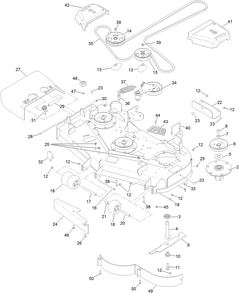 Deck Assembly Diagram and Parts List for 72952 406397859-999999999 Toro Lawn Mower