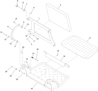 Platform Assembly Diagram and Parts List for 72517 400000000 - 414499999 Toro Lawn Mower