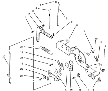 Engine Controls Diagram and Parts List for 72104 7900001 - 7999999 Toro Lawn Tractor