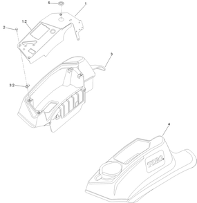 Control Console Assembly Diagram and Parts List for 72906 412200000 - 999999999 Toro Lawn Tractor
