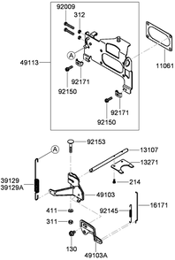 Control Equipment Assembly Diagram and Parts List for 74955CP (290000001-290999999)(2009) Toro Lawn Mower