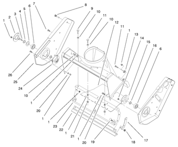 Side Plate & Scraper Assembly Diagram and Parts List for 38421 7900001 - 7999999 Toro Snow Blower