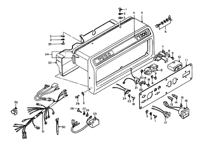 Control Panel Assembly Diagram and Parts List for 62012 7000001 - 7999999 Toro Generator