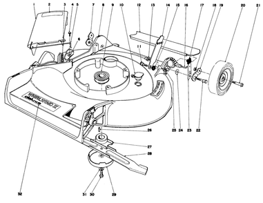 Housing Assembly Diagram and Parts List for 16380 9000001 - 9999999 Toro Lawn Mower