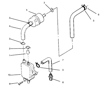 Fuel Pump Diagram and Parts List for 74140 690001 - 699999 Toro Lawn Tractor