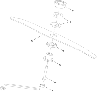 Cutting Assembly Diagram and Parts List for 2611 313000001 - 313999999 Toro Lawn Tractor Accessories