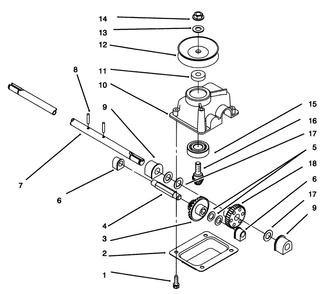 Gear Case Assembly (Model No. 20807bc Only) Diagram and Parts List for 20802BC 5900001 - 5999999 Toro Lawn Mower