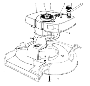 Engine Assembly Model No. 21610 Diagram and Parts List for 21711 5000001 - 5999999 Toro Lawn Mower