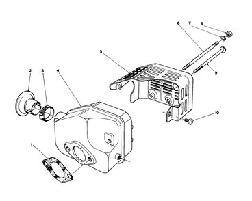 Muffler Assembly (Engine Model No. 47ph7) Diagram and Parts List for 20581C 8000001 - 8999999 Toro Lawn Mower