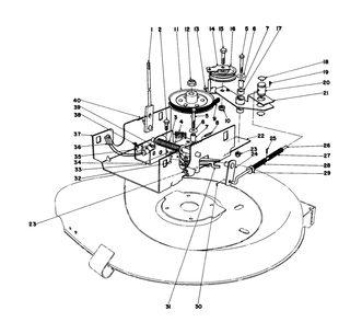 Blade Drive Assembly Diagram and Parts List for 56080 0000001 - 0999999 Toro Lawn Tractor