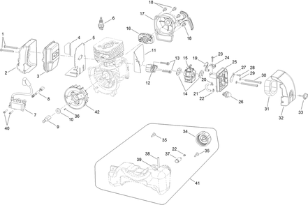 Part Location Diagram of 308342006 Homelite Fuel Tank